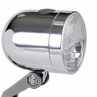 Brandless Eclairage Avant Rétro Chromé Sur Fourche De Vélo Néro 1 Brandless Eclairage Avant Rétro Chromé Sur Fourche De Vélo Néro