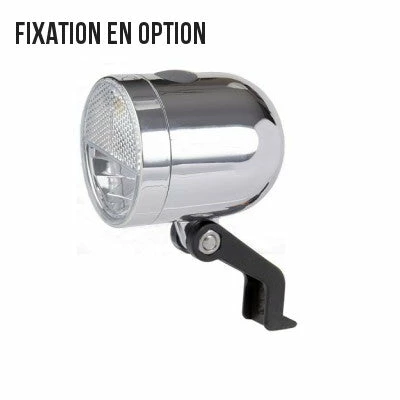 Brandless Eclairage Avant Rétro Chromé Sur Fourche De Vélo Néro 2 Brandless Eclairage Avant Rétro Chromé Sur Fourche De Vélo Néro – Image 2