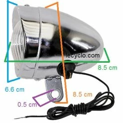 Brandless Feu Avant Dynamo Vintage Sur Fourche De Vélo -Éclairages vélo Soldes feu avant dynamo vintage sur fourche de velo full 6