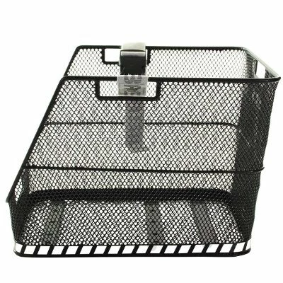 Grand Panier De Vélo Noir Sur Porte Bagage Arrière Class Basil 2 Grand Panier De Vélo Noir Sur Porte Bagage Arrière Class Basil – Image 2