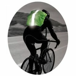 Éclairages vélo Soldes -Éclairages vélo Soldes housse jaune reflechissant pour sac a dos du cycliste ou pieton full 2