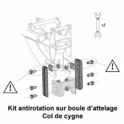 Mottez Kit Antirotation Pour Boule D'attelage -Éclairages vélo Soldes kit antirotation pour boule d attelage full 3