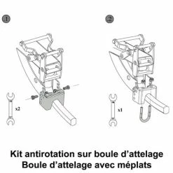 Mottez Kit Antirotation Pour Boule D'attelage -Éclairages vélo Soldes kit antirotation pour boule d attelage full 5