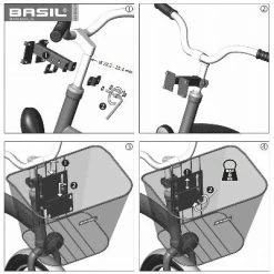 Panier Avant Fixe Pour Vélo 22 L Bremen Basil -Éclairages vélo Soldes panier avant fixe pour velo 22 l bremen basil full 6