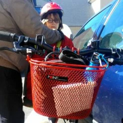 Point Panier Avant Rouge Pour Vélo Enfant -Éclairages vélo Soldes panier avant rouge pour velo enfant full 4