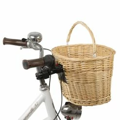 Panier Vélo Avant Osier Sur Guidon M-Wave -Éclairages vélo Soldes panier velo osier m wave 3