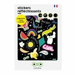 Planche De Stickers Réfléchissants Grand Format Rainette -Éclairages vélo Soldes planche de stickers reflechissants grand format rainette peps full