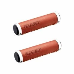 Poignées De Vélo En Cuir Véritable Brun Classic - Ritchey