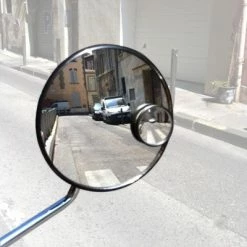 Messingschlager Rétroviseur Pour Vélo Avec Bras Long Et Grand Miroir 105 Mm -Éclairages vélo Soldes retroviseur pour velo avec bras long et grand miroir 105 mm full 4