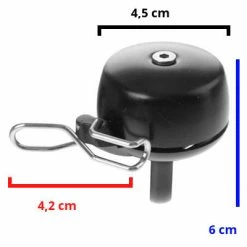 Widek Sonnette Vélo Design 45 Mm Noire Paperclip -Éclairages vélo Soldes sonnette velo design 45 mm noire paperclip full 3