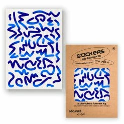 Stickers Réfléchissants Pour Cadre De Vélo Motif Louvre Will B -Éclairages vélo Soldes stickers velo will b motif louvre bleu